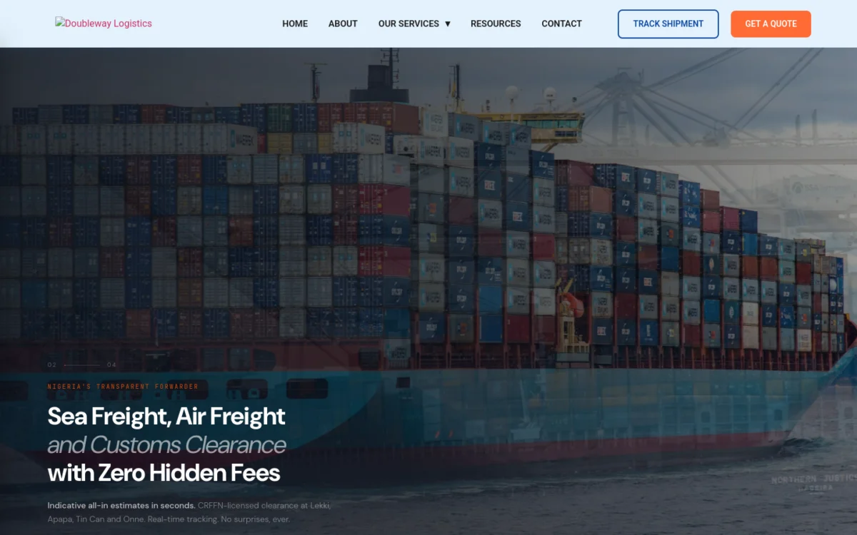 doublewaylogistics.com website by Qrafteq